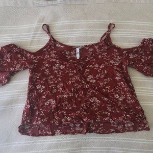 Floral Red Crop Top from Daisy Shoppe